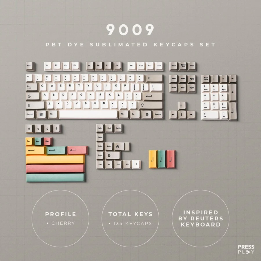 9009 PBT Dye Sub Sublimated Keycaps Set