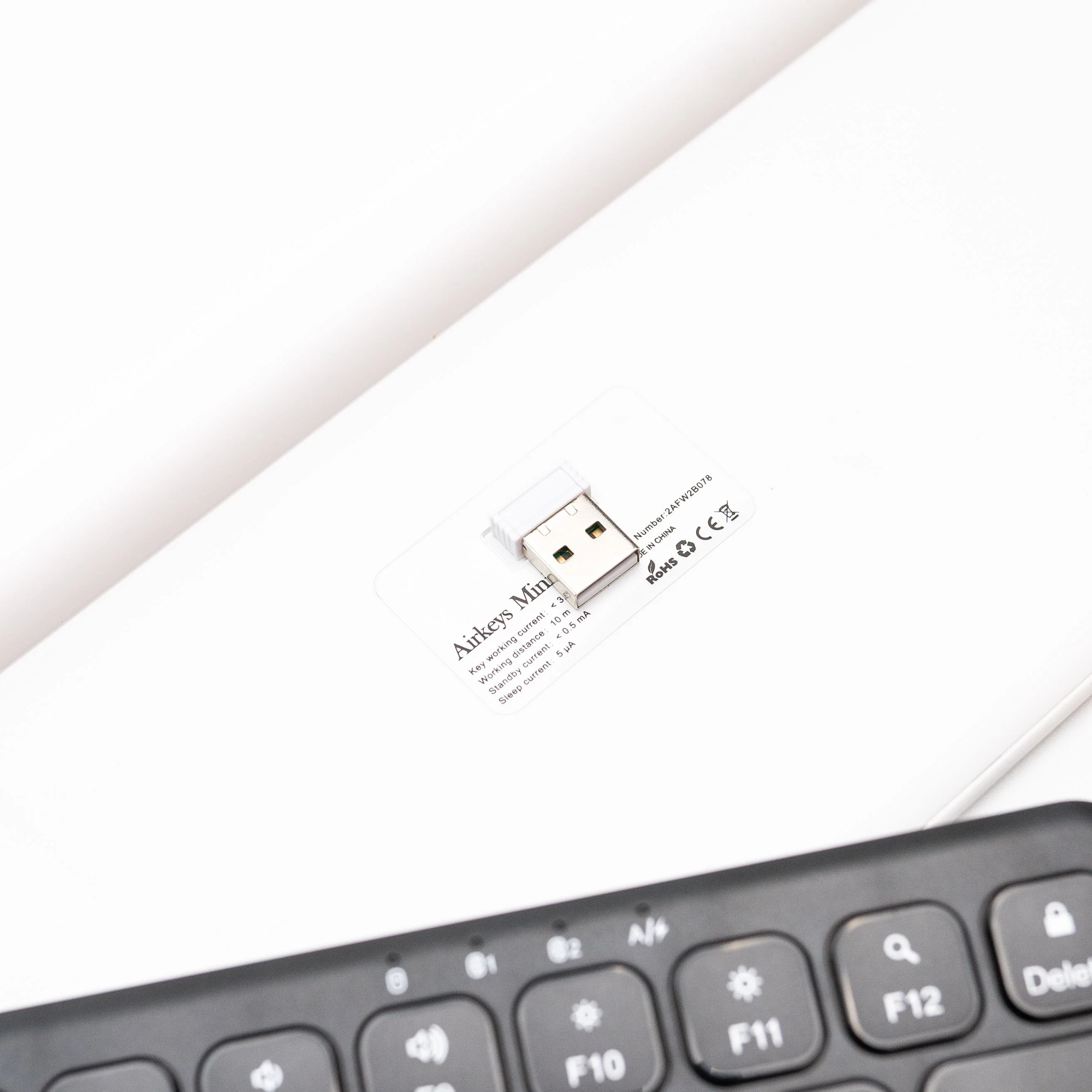 AirKeys Wireless Compact Keyboard Bluetooth 2.4G Dongle by Press Play - Image 3