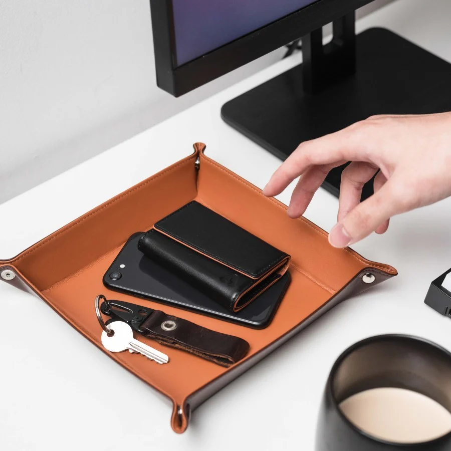 ARK Fiber Leather Desk Tray Catchall - Image 2