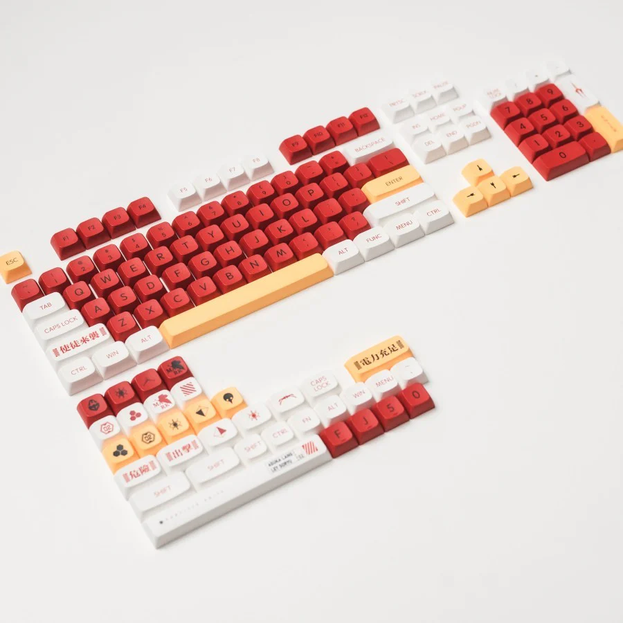 Asuka EVANGELION PBT Dye Sub Keycaps Mechanical Keyboard - Image 2