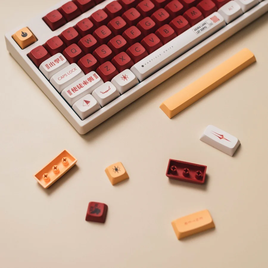 Asuka EVANGELION PBT Dye Sub Keycaps Mechanical Keyboard - Image 5