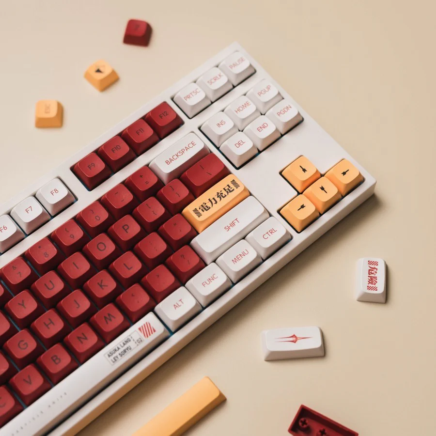 Asuka EVANGELION PBT Dye Sub Keycaps Mechanical Keyboard - Image 7