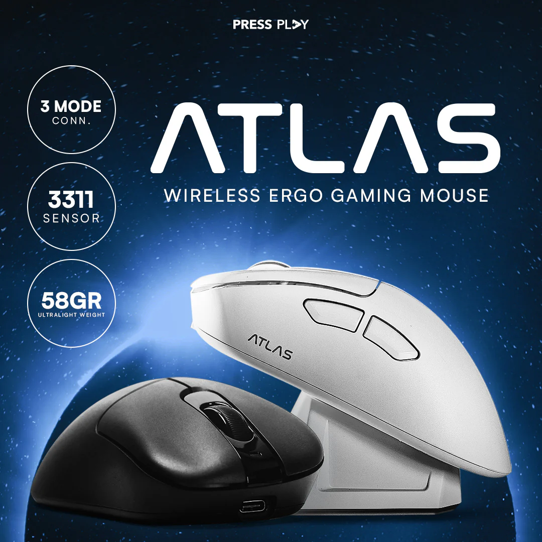 ATLAS Ergonomic Ultralight Wireless Gaming Mouse - Image 2