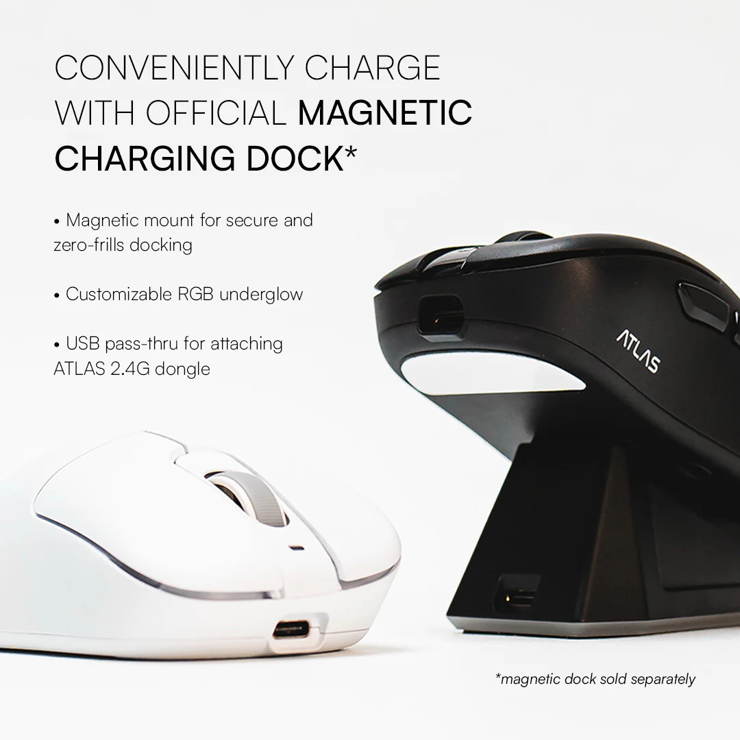 ATLAS Ergonomic Ultralight Wireless Gaming Mouse - Image 4