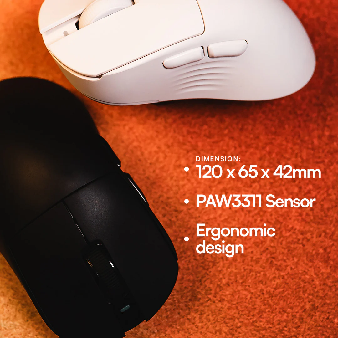 ATLAS Lite Ergonomic Ultralight Wireless Ergo Gaming Mouse - Image 3