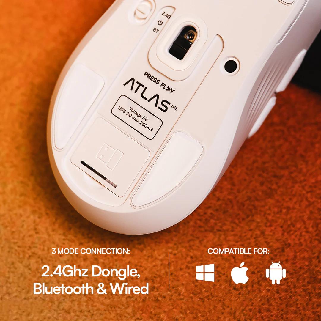 ATLAS Lite Ergonomic Ultralight Wireless Ergo Gaming Mouse - Image 4