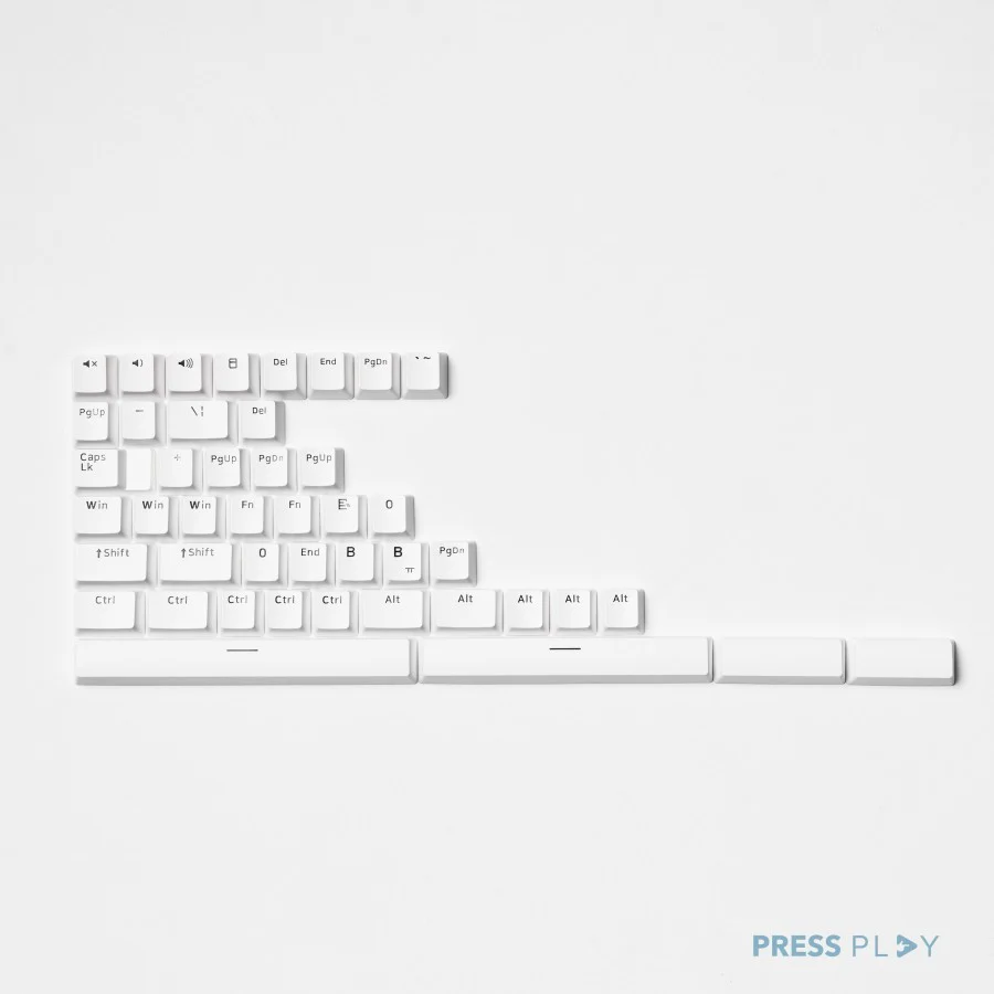 BoW Black on White PBT Doubleshot Keycaps Set by Press Play - Image 5