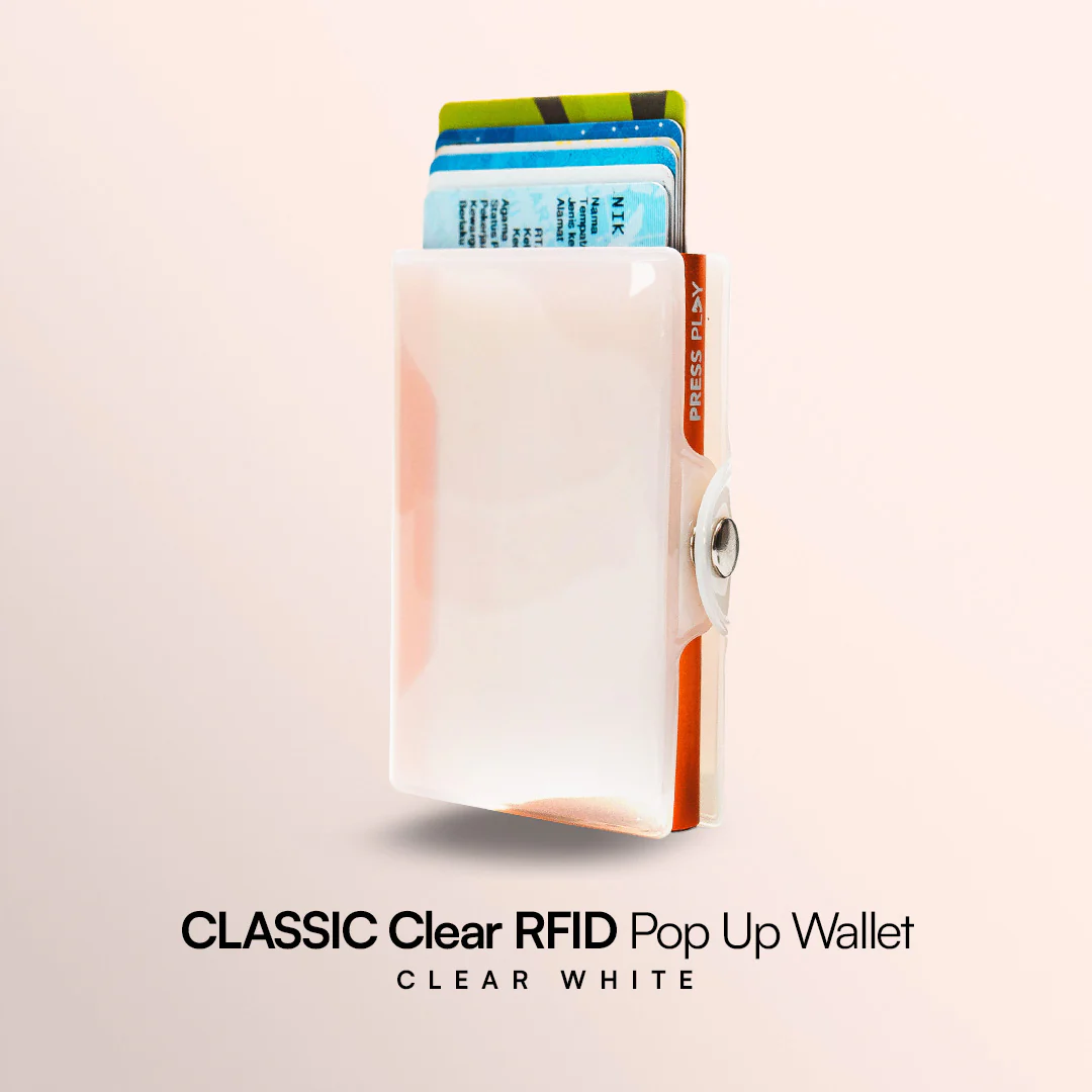 CLASSIC Clear RFID Pop Up Card Wallet - Image 13