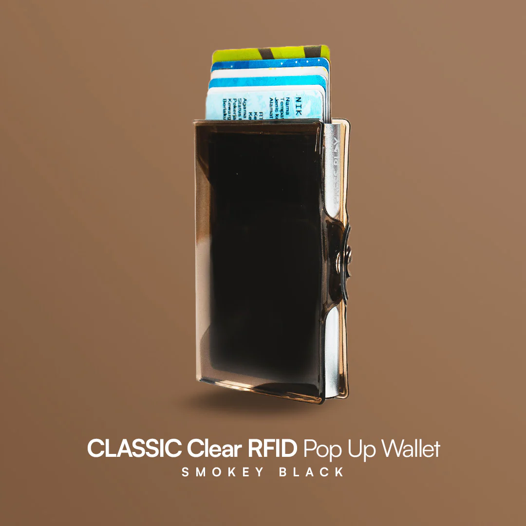 CLASSIC Clear RFID Pop Up Card Wallet - Image 14
