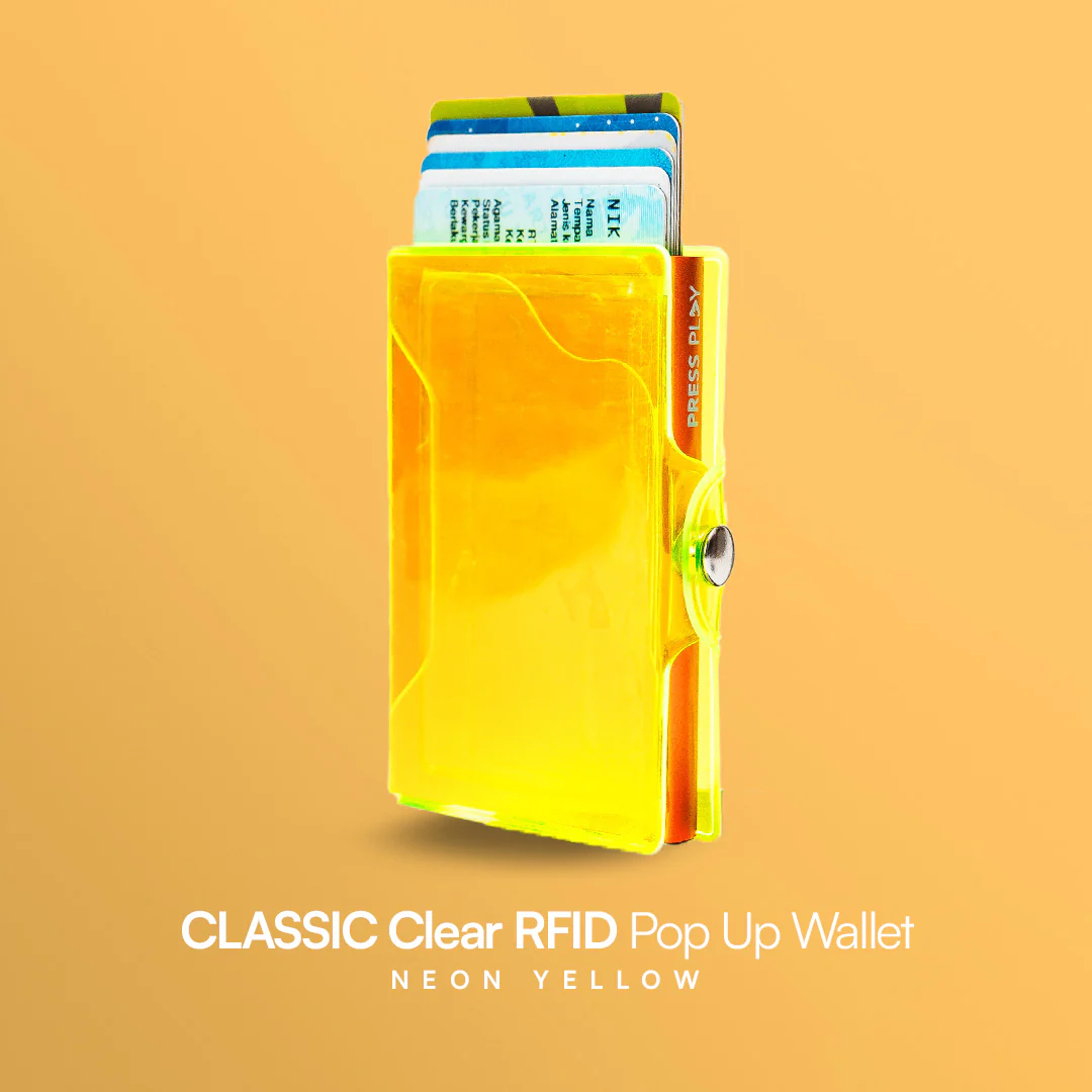 CLASSIC Clear RFID Pop Up Card Wallet - Image 15