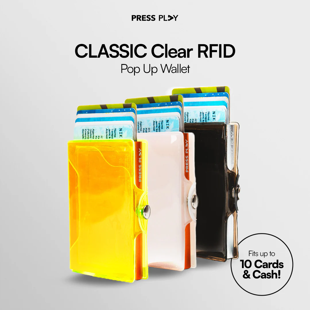 CLASSIC Clear RFID Pop Up Card Wallet - Image 2
