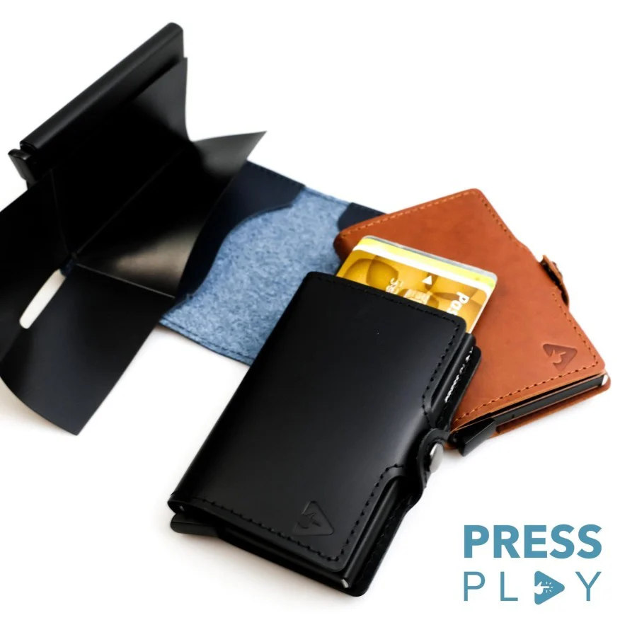 CLASSIC RFID Leather Pop Up Card Case Wallet by Press Play - Image 7