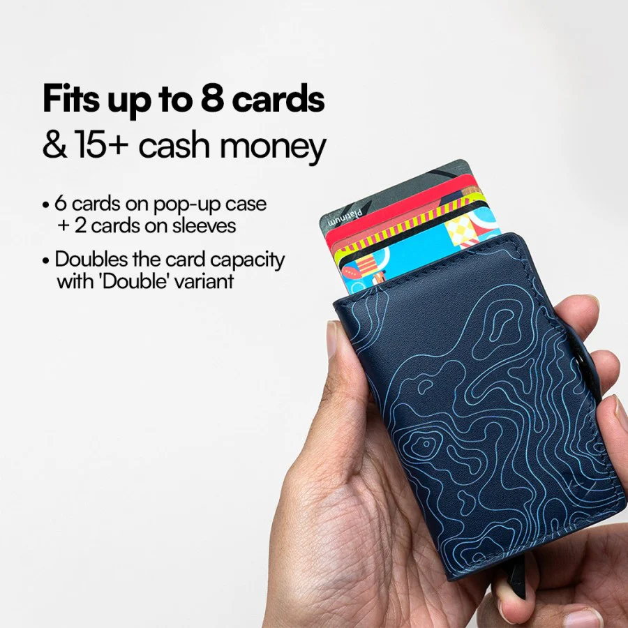CLASSIC TOPOGRAPHY RFID Pop Up Card Wallet - Image 3