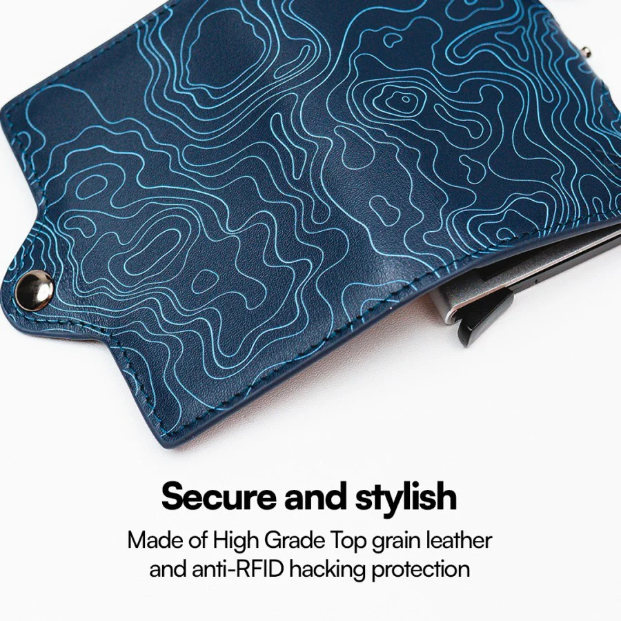 CLASSIC TOPOGRAPHY RFID Pop Up Card Wallet - Image 4