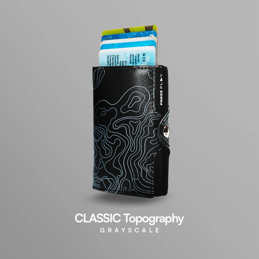 CLASSIC TOPOGRAPHY RFID Pop Up Card Wallet - Image 8