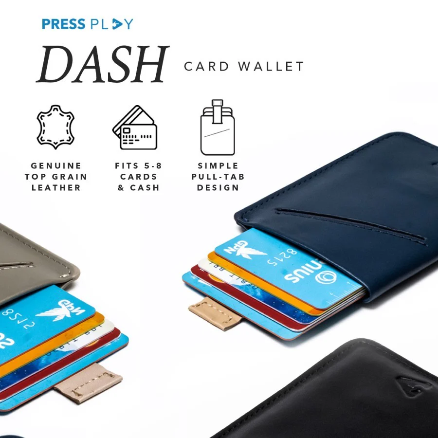 DASH Leather Card Wallet Holder by Press Play - Image 2