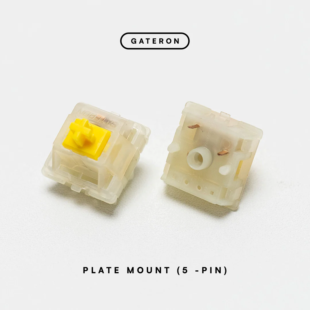 GATERON CAP Milky Yellow KS-25 V2 Linear Switch 50g Plate Mount - Image 2