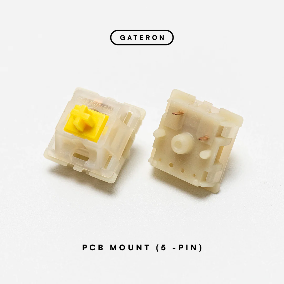 GATERON Milky Yellow Pro KS-3 Linear Switch 60g PCB Mount - Image 2