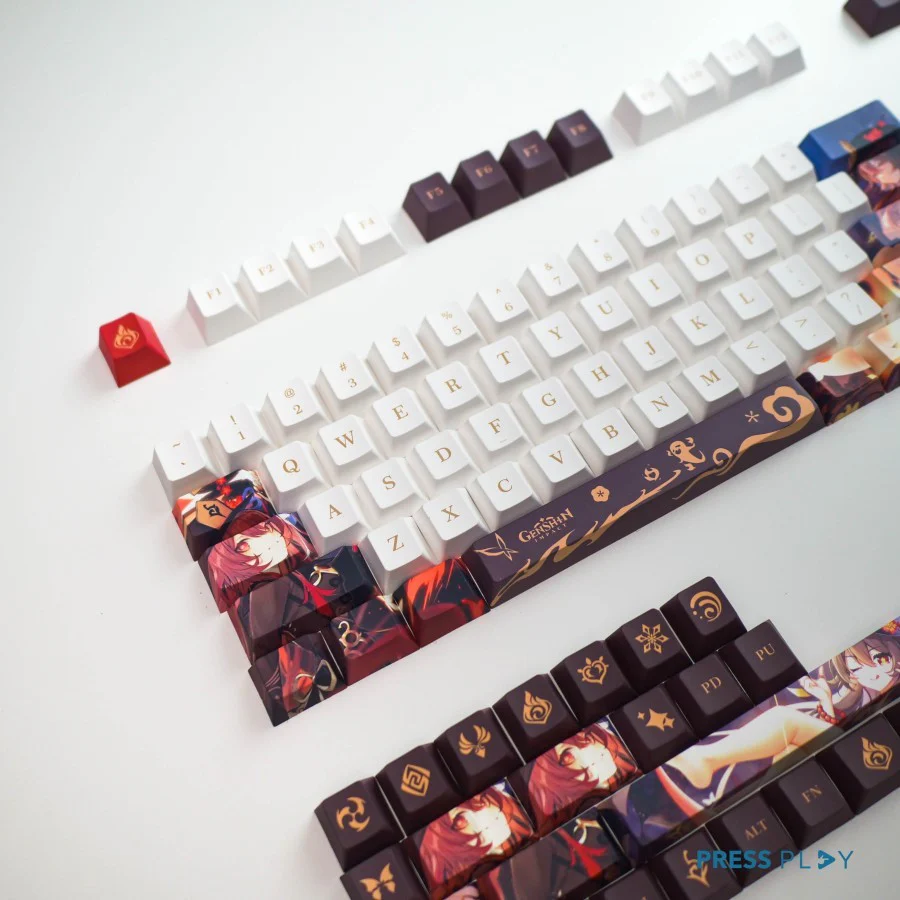 Genshin Impact HU TAO PBT Dye Sub Keycaps Mechanical Keyboard - Image 5