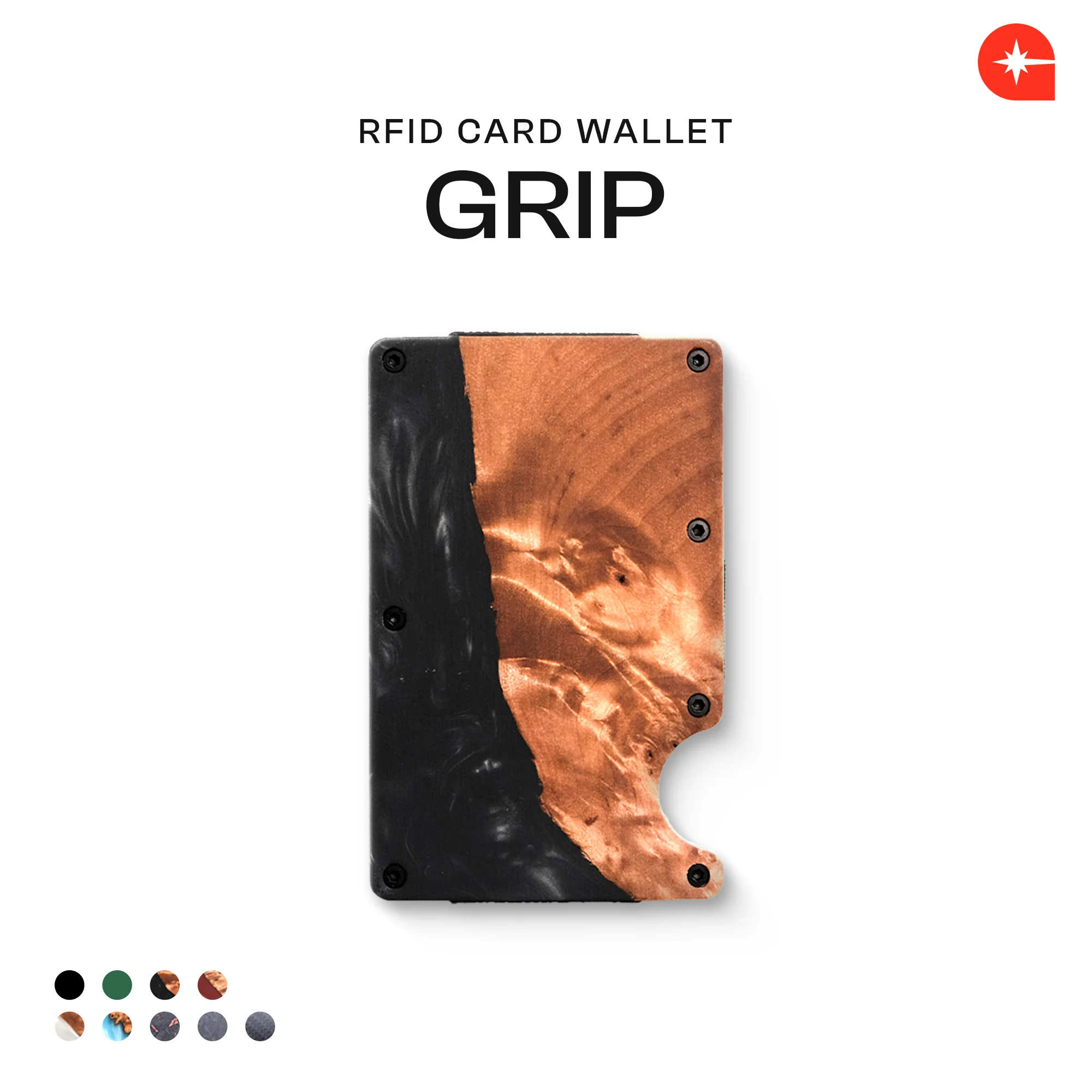 GRIP RFID Carbon Fiber Elastic Card Wallet (with Money Band)