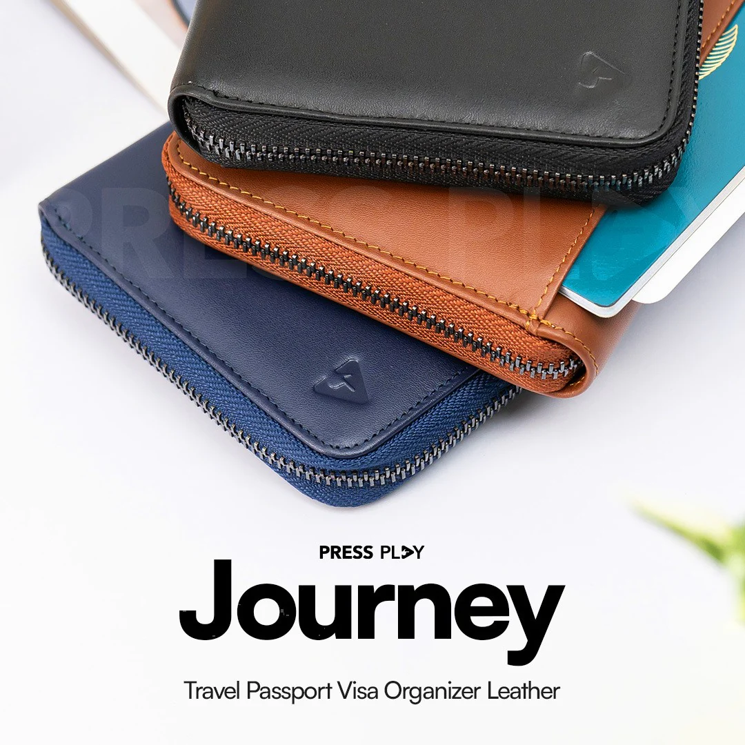 JOURNEY Travel Passport Wallet Organizer Leather - Image 2
