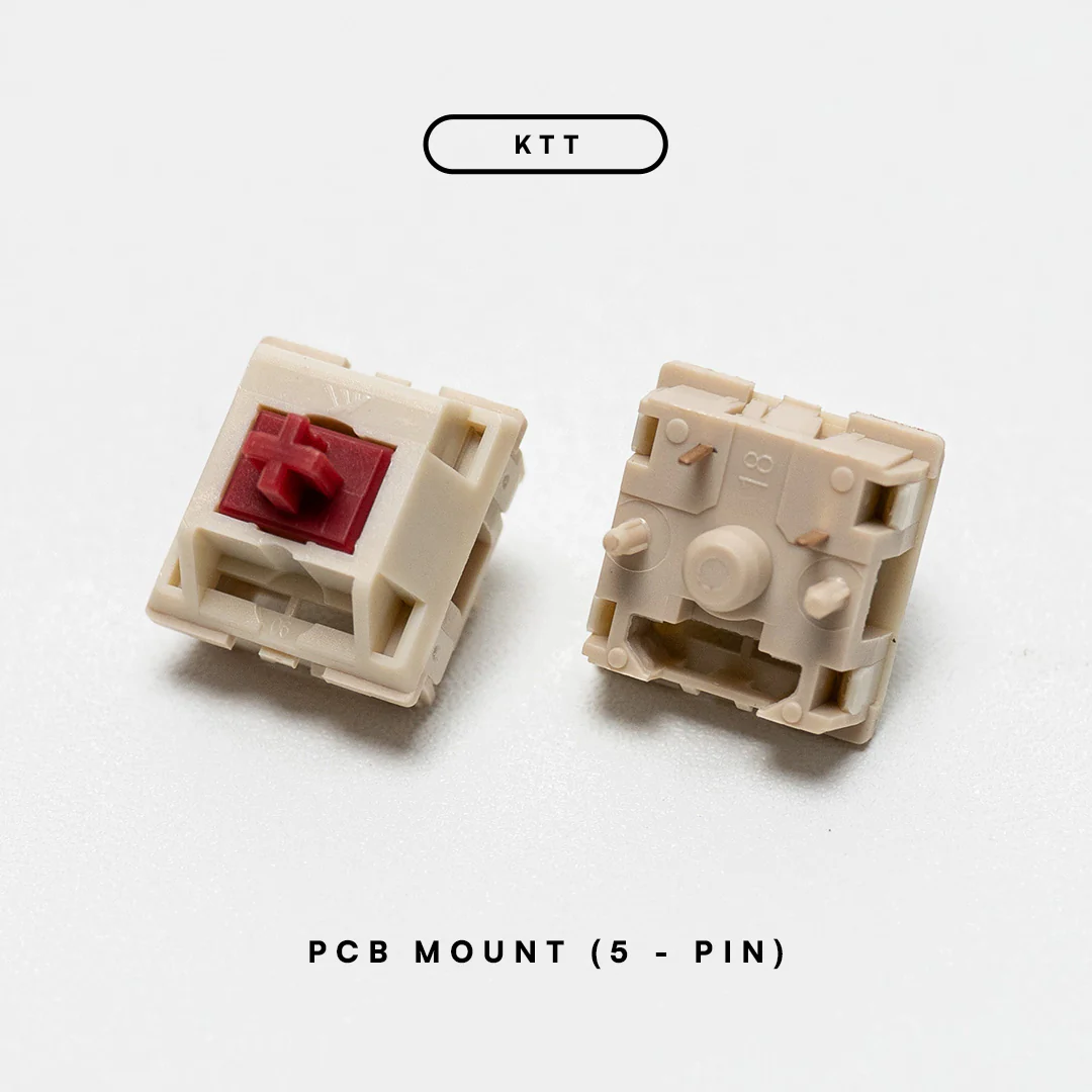 KTT Retro Red 58g POK Linear Switch PCB Mount - Image 2