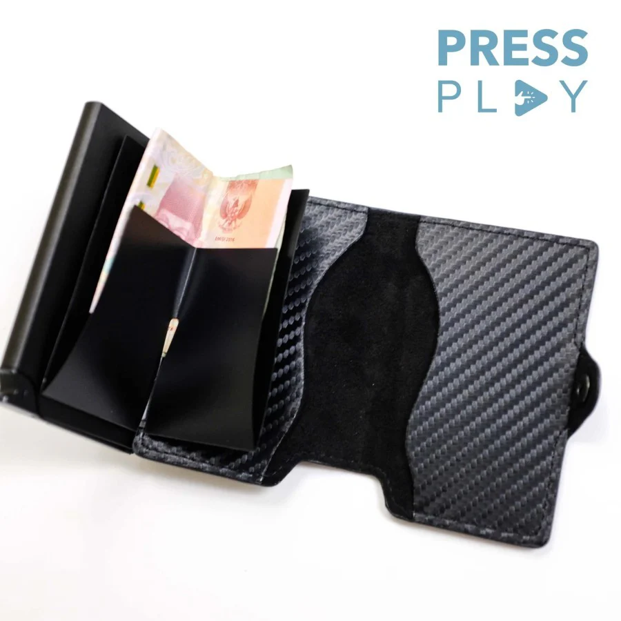 NOIR RFID Carbon Fiber Pop Up Card Case Wallet by Press Play - Image 4