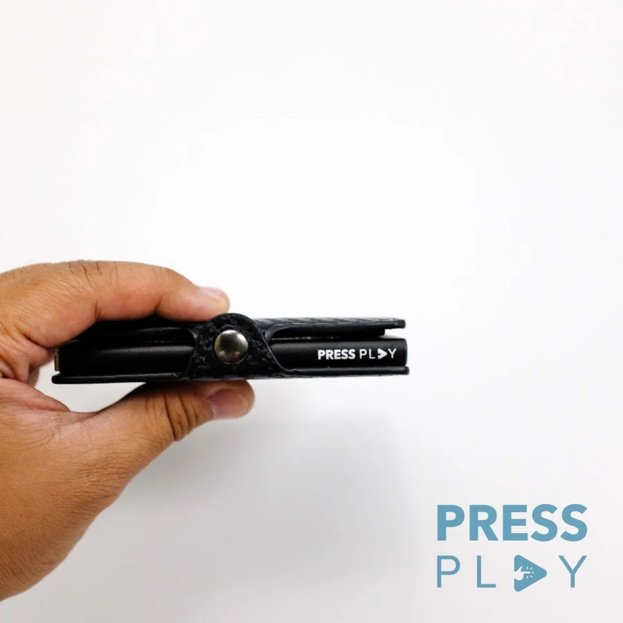 NOIR RFID Carbon Fiber Pop Up Card Case Wallet by Press Play - Image 6
