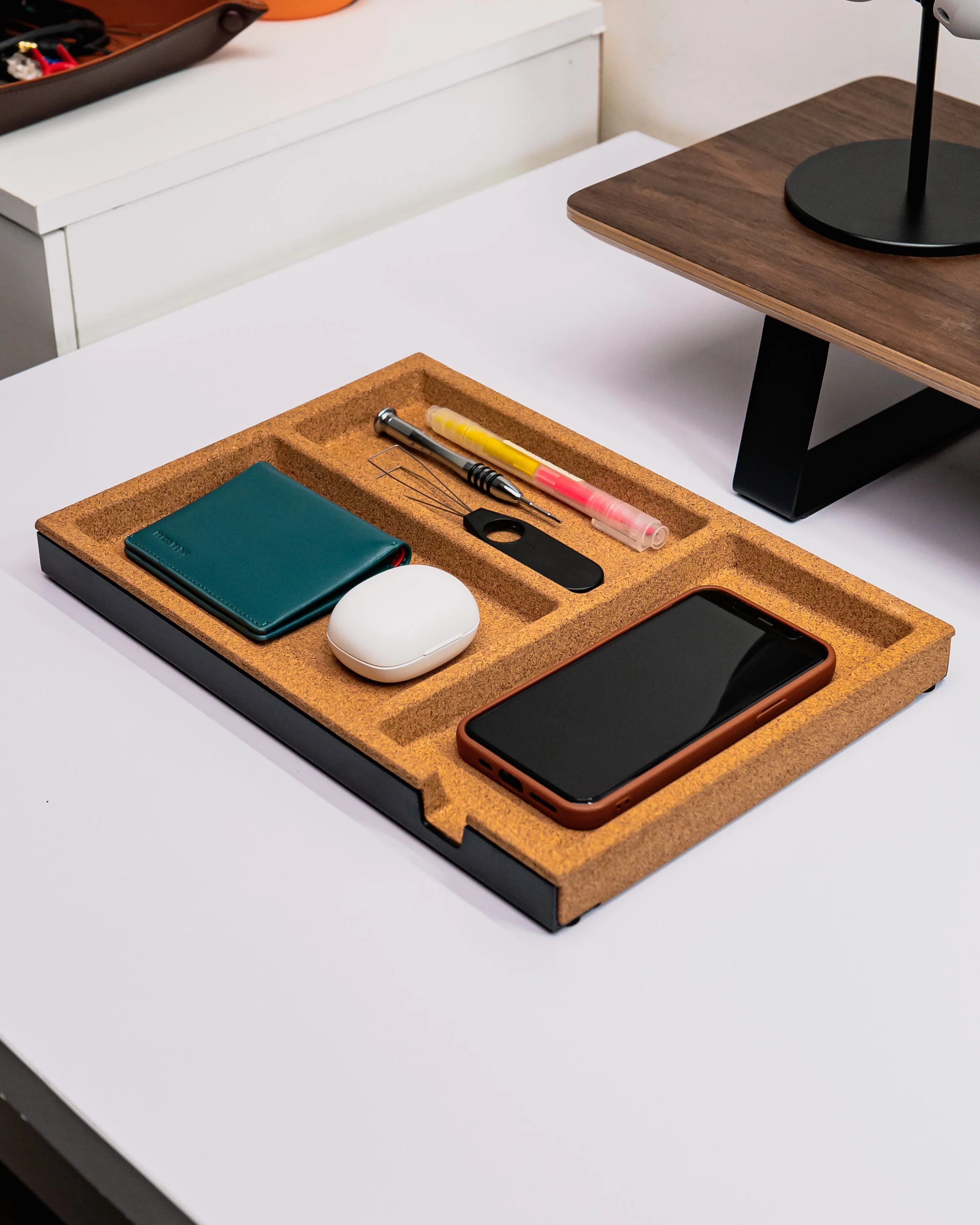 NOOK CORK DESK TRAY Standalone Wooden Tray Organizer - Image 9