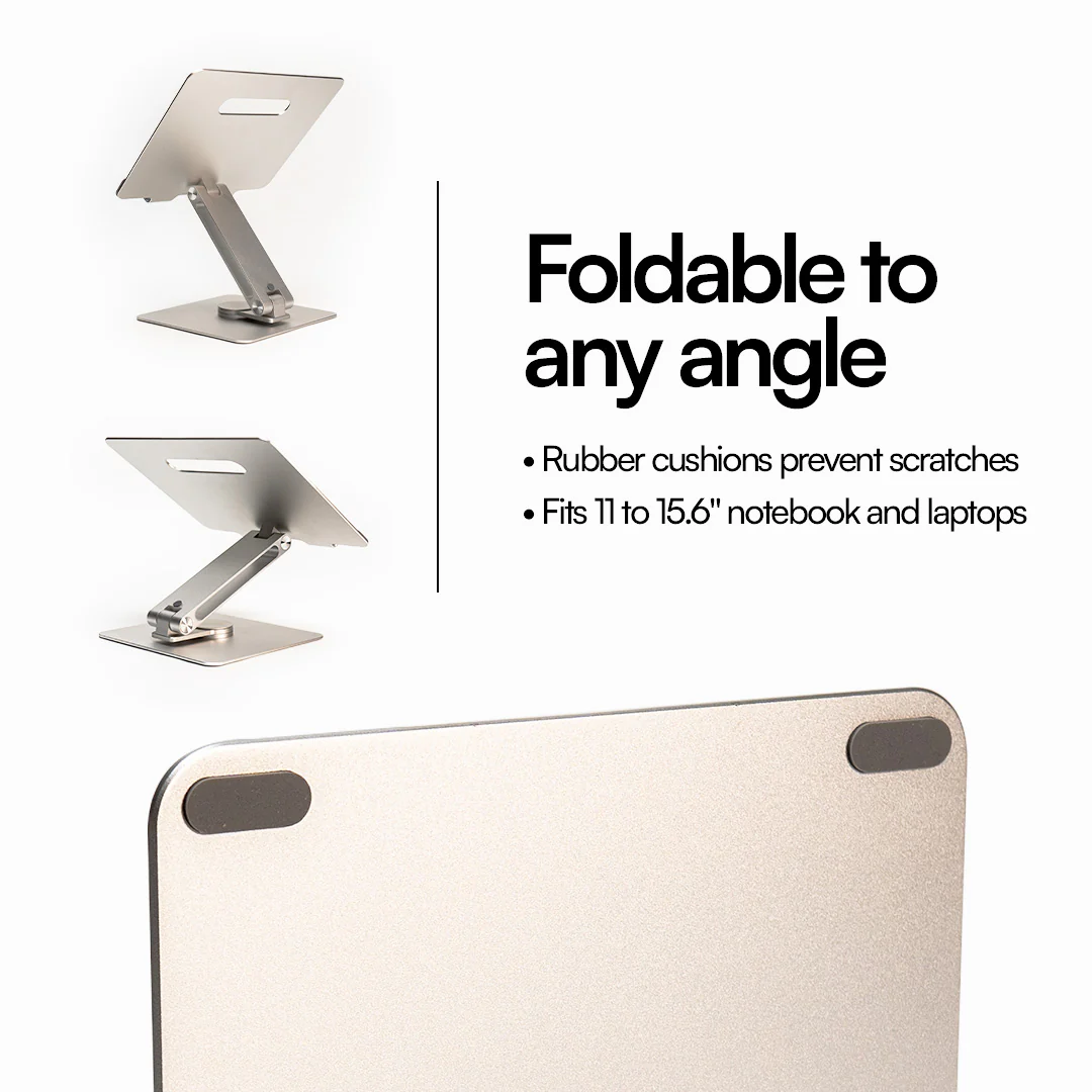 NOOK L12 Aluminum Foldable Laptop Stand Gray - Image 4