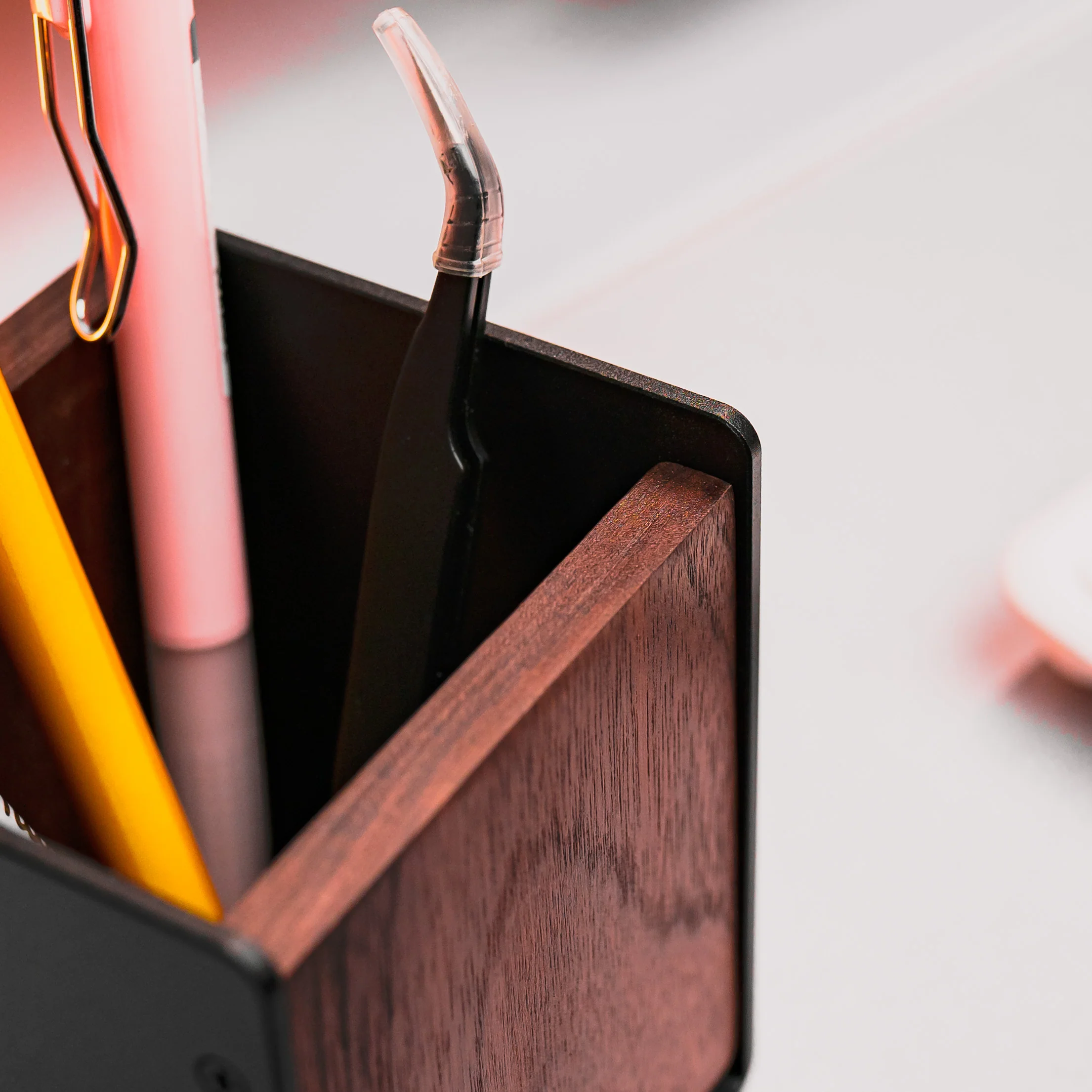 NOOK Wooden Pen Box Holder Organizer Tempat Pen Pensil Alat Tulis - Image 4