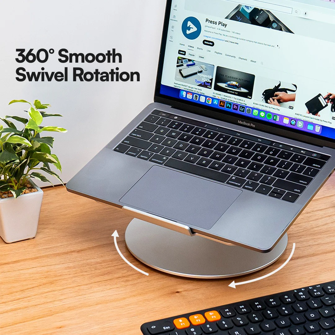 NOOK SWIVEL STAND Aluminum Laptop Notebook 360° Rotating Holder - Image 4