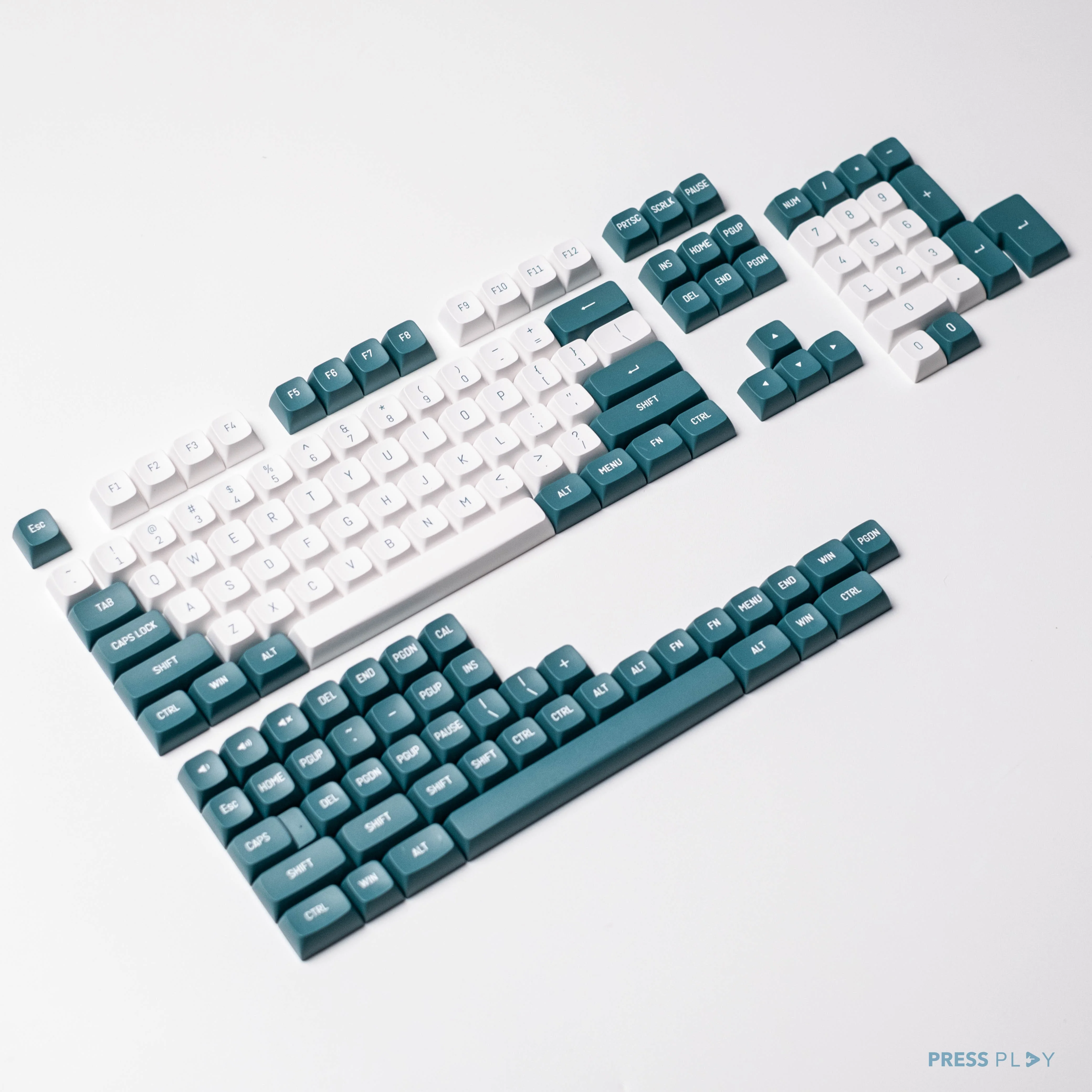 OASIS Green - White CSA Profile Doubleshot PBT Keycaps - Image 6