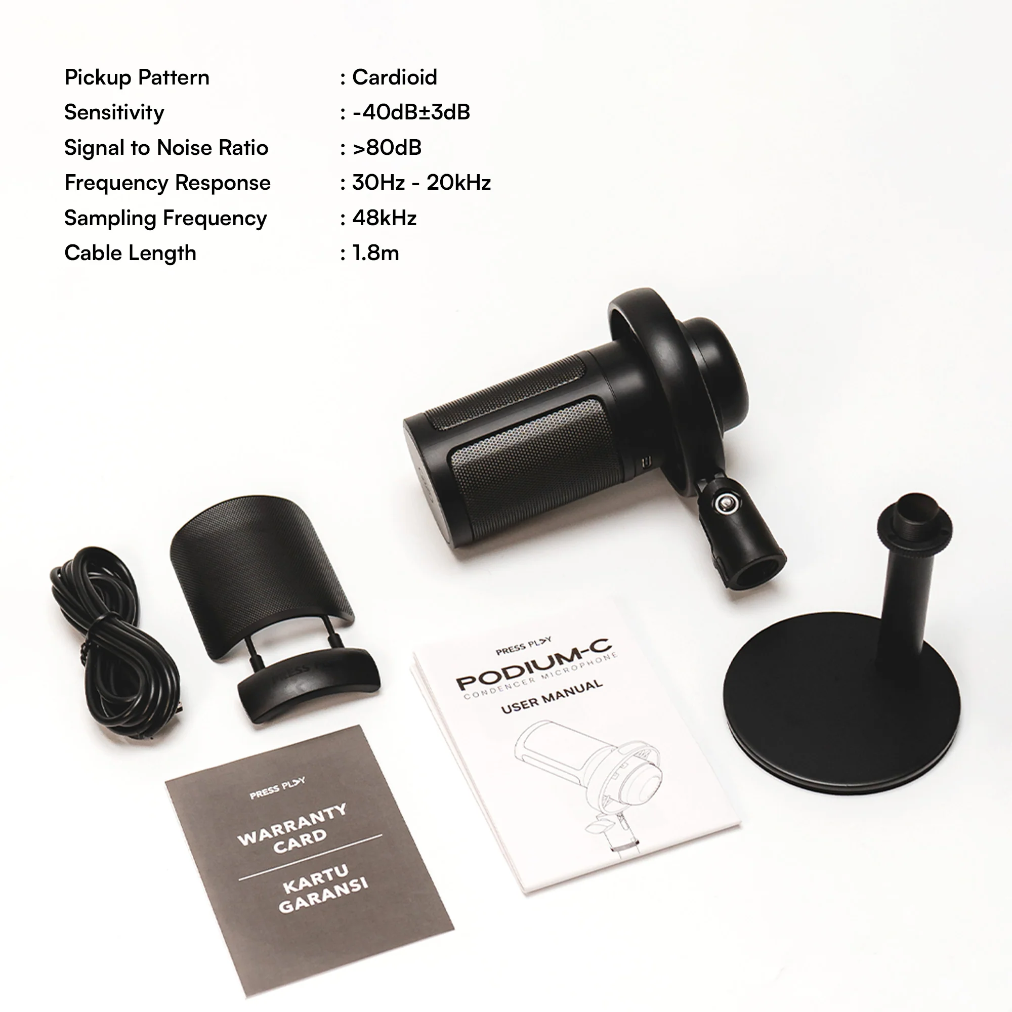PODIUM C USB Condenser Microphone Type-C USB - Image 6