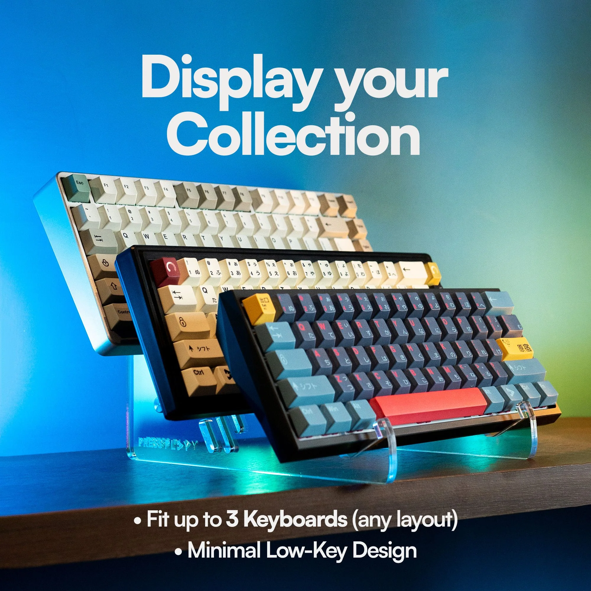 Press Play Acrylic Mechanical Keyboard Stand Holder - Image 2