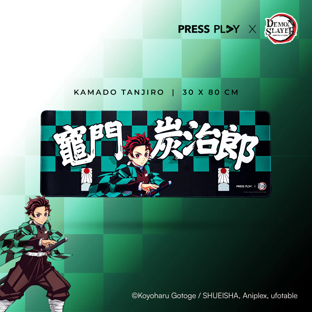 PRESS PLAY x DEMON SLAYER CHARACTER 30x80 Gaming Deskmat Mousepad - Image 2