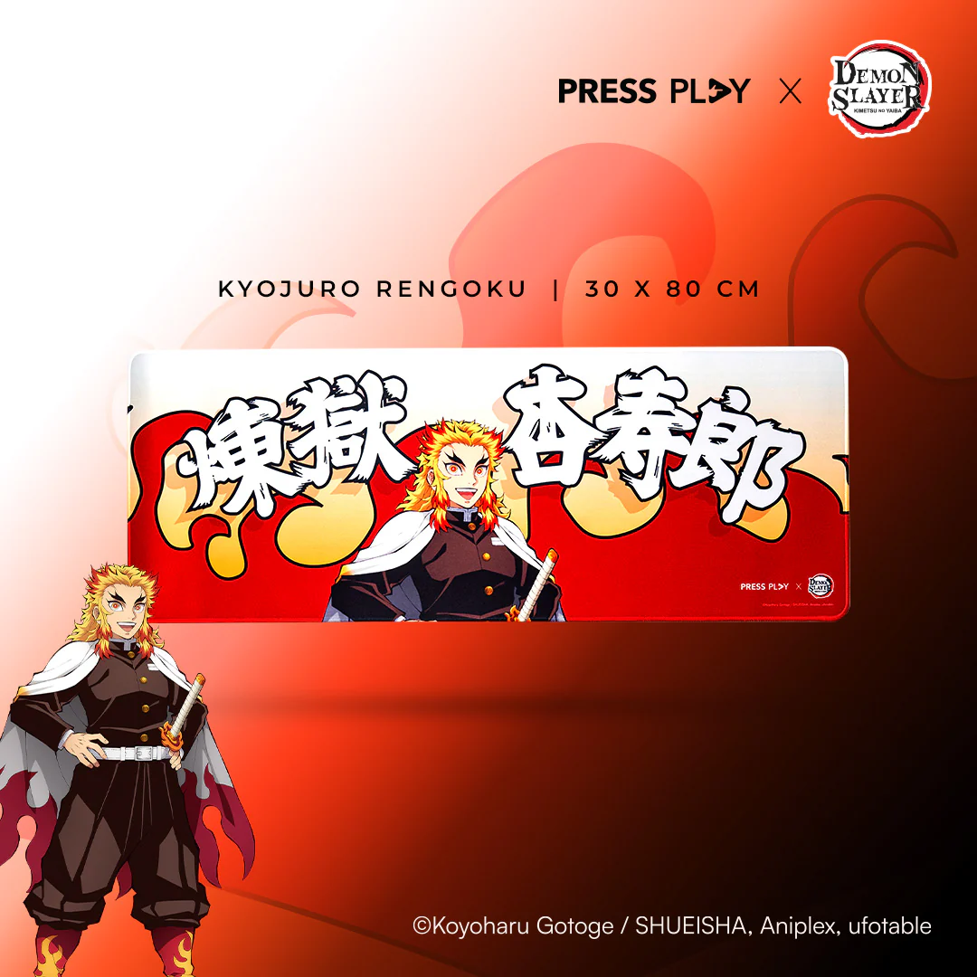 PRESS PLAY x DEMON SLAYER CHARACTER 30x80 Gaming Deskmat Mousepad - Image 3