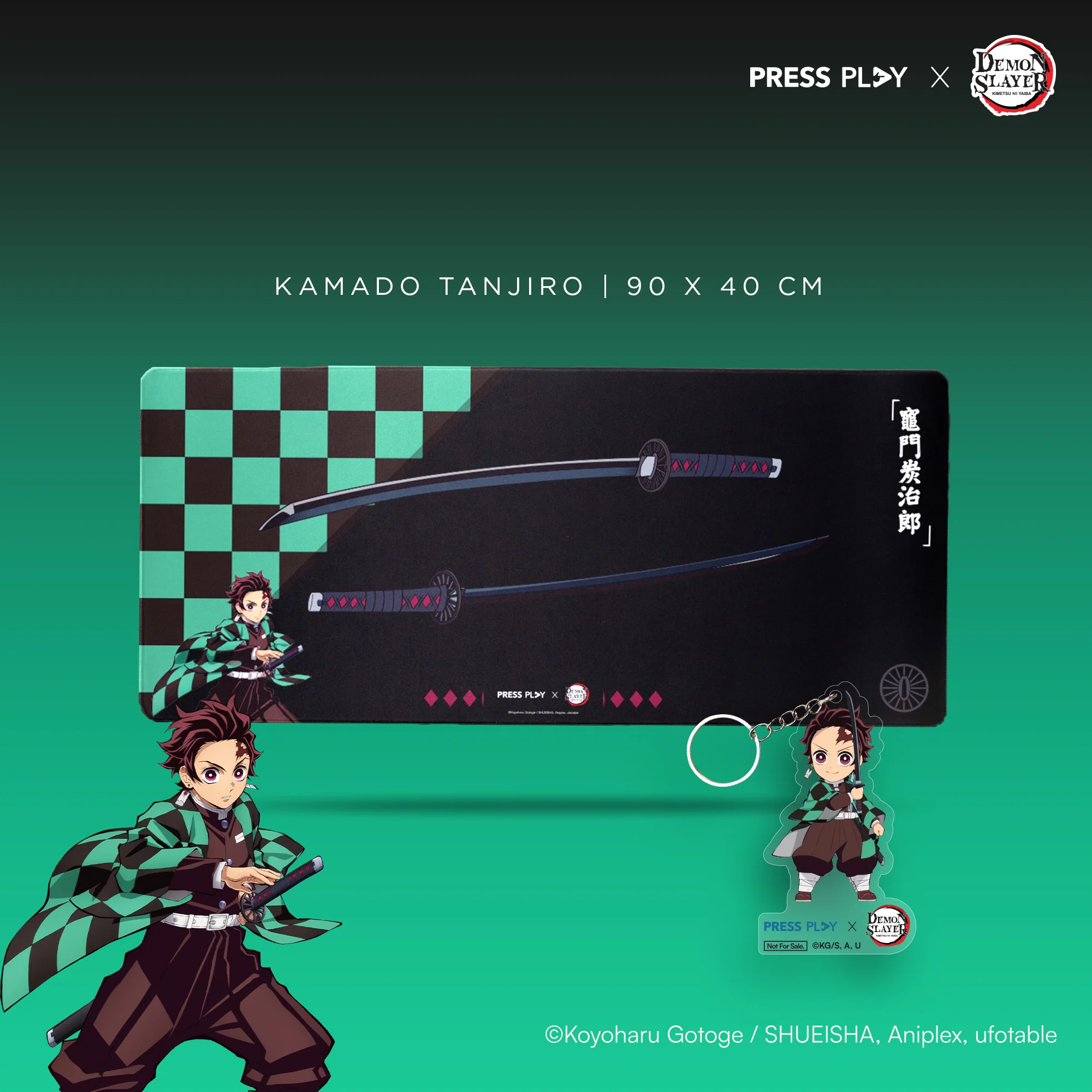 PRESS PLAY x DEMON SLAYER NICHIRIN 40x90 Gaming Deskmat Mousepad - Image 2