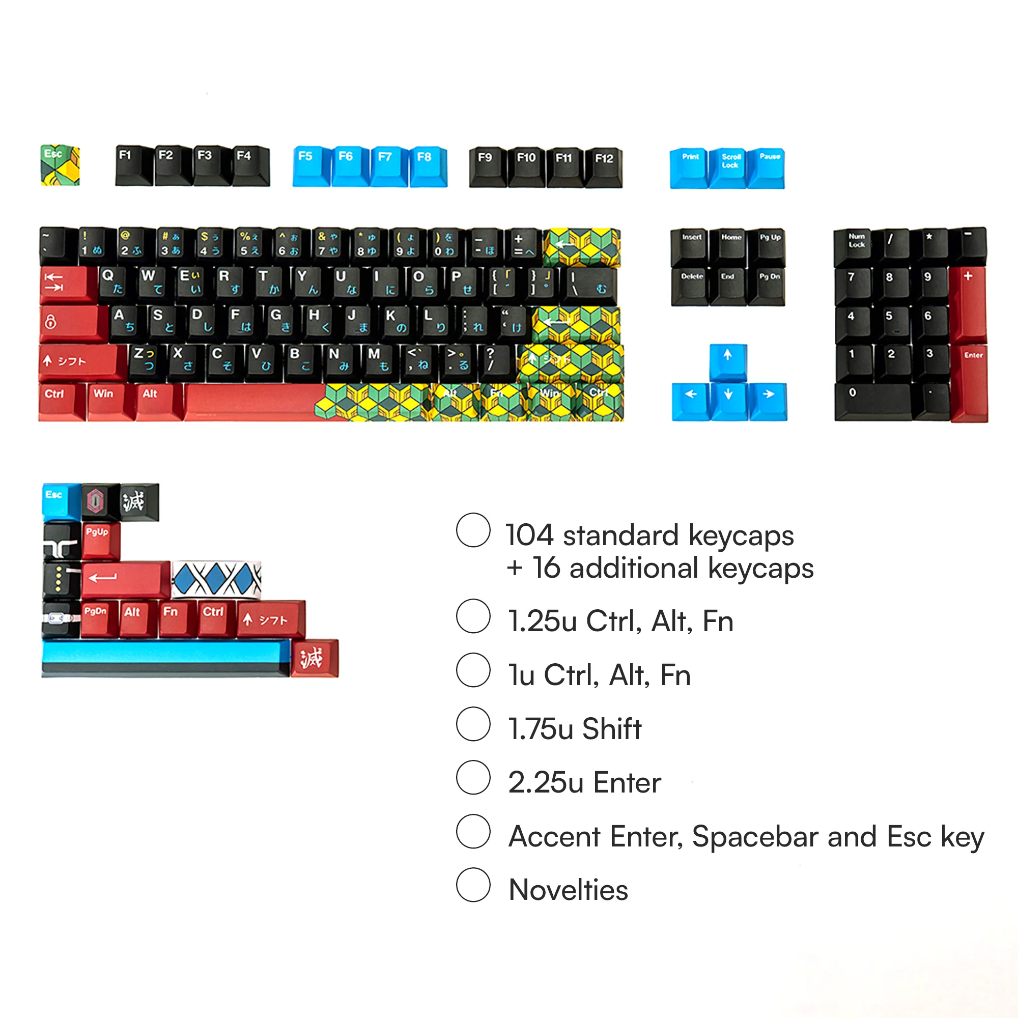 PRESS PLAY X DEMON SLAYER PPBT TOMIOKA GIYU Dye Sub Keycaps - Image 4