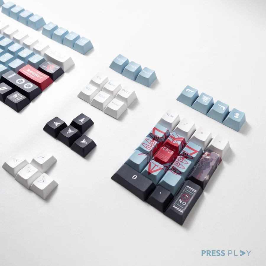 Rei Ayanami EVANGELION PBT Dye Sub 142 Keycaps Mechanical Keyboard - Image 6