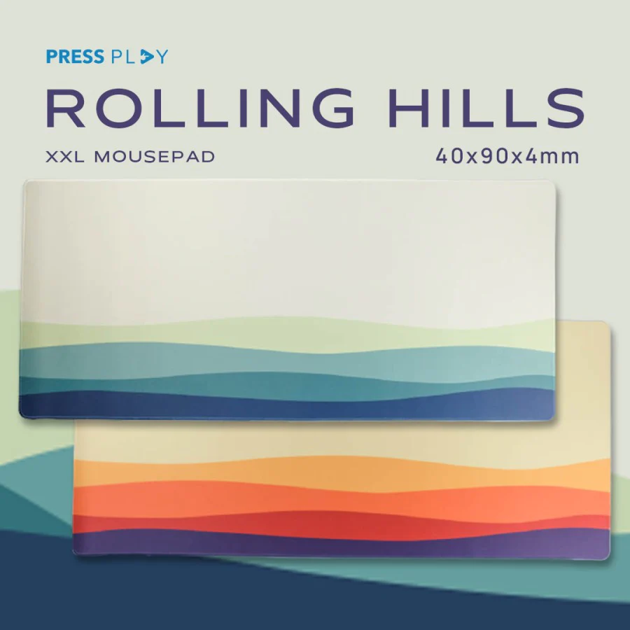 ROLLING HILLS Gaming Mousepad Deskmat by Press Play - Image 2