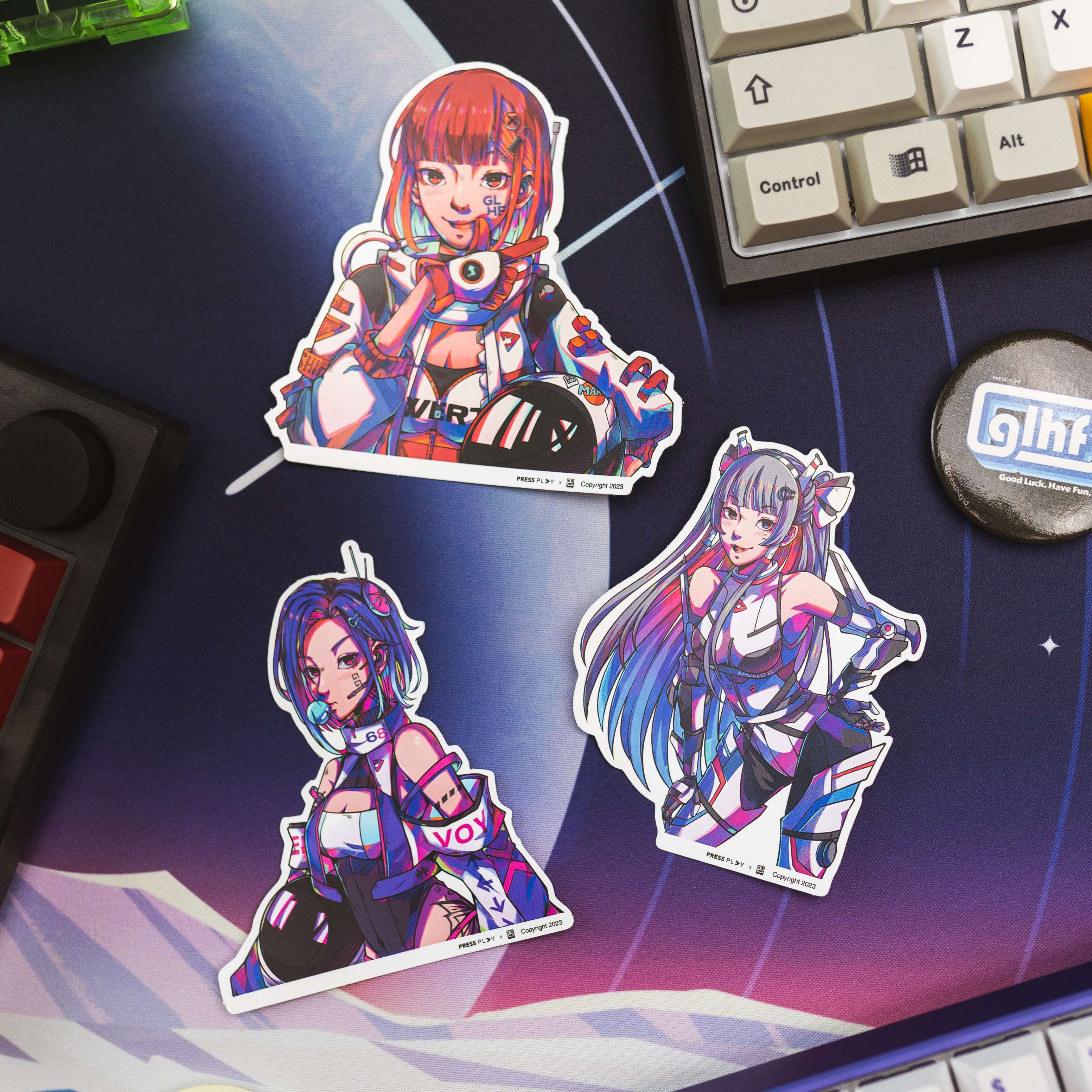 SPACEGIRLS Press Play x kenn.arts Stickers - Image 7
