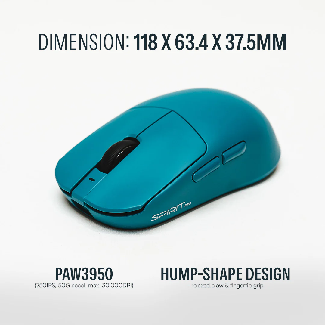 SPIRIT Pro 8K PAW3950 Wireless Gaming Mouse + Charging Dock - Image 3