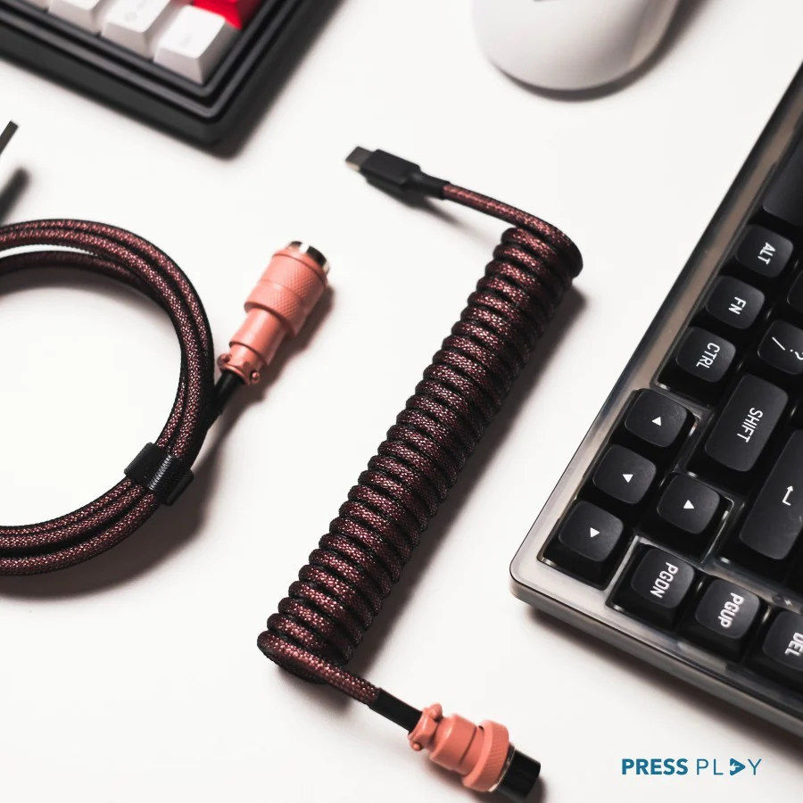 Type C Coiled Cable Mechanical Keyboard Aviator - Image 4