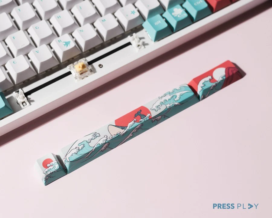 Ukiyo Sea Waves PBT Dye Sub Keycaps 108 Keys - Image 7