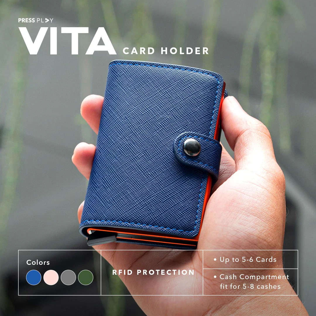 VITA Saffiano RFID Pop Up Card holder by Press Play - Image 2