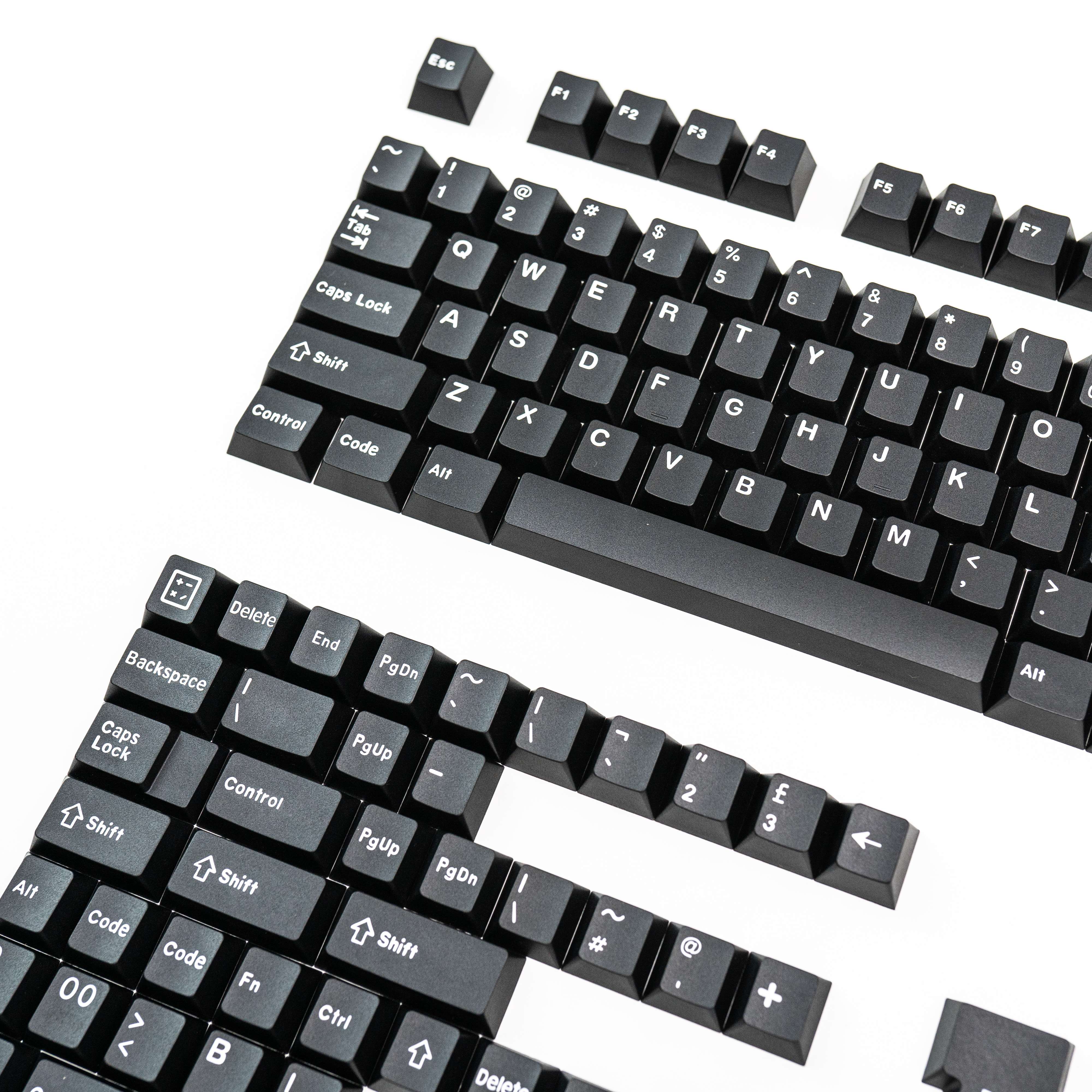 White on Black WoB PBT ABS Doubleshot Keycaps Keycap Set by Press Play - Image 10