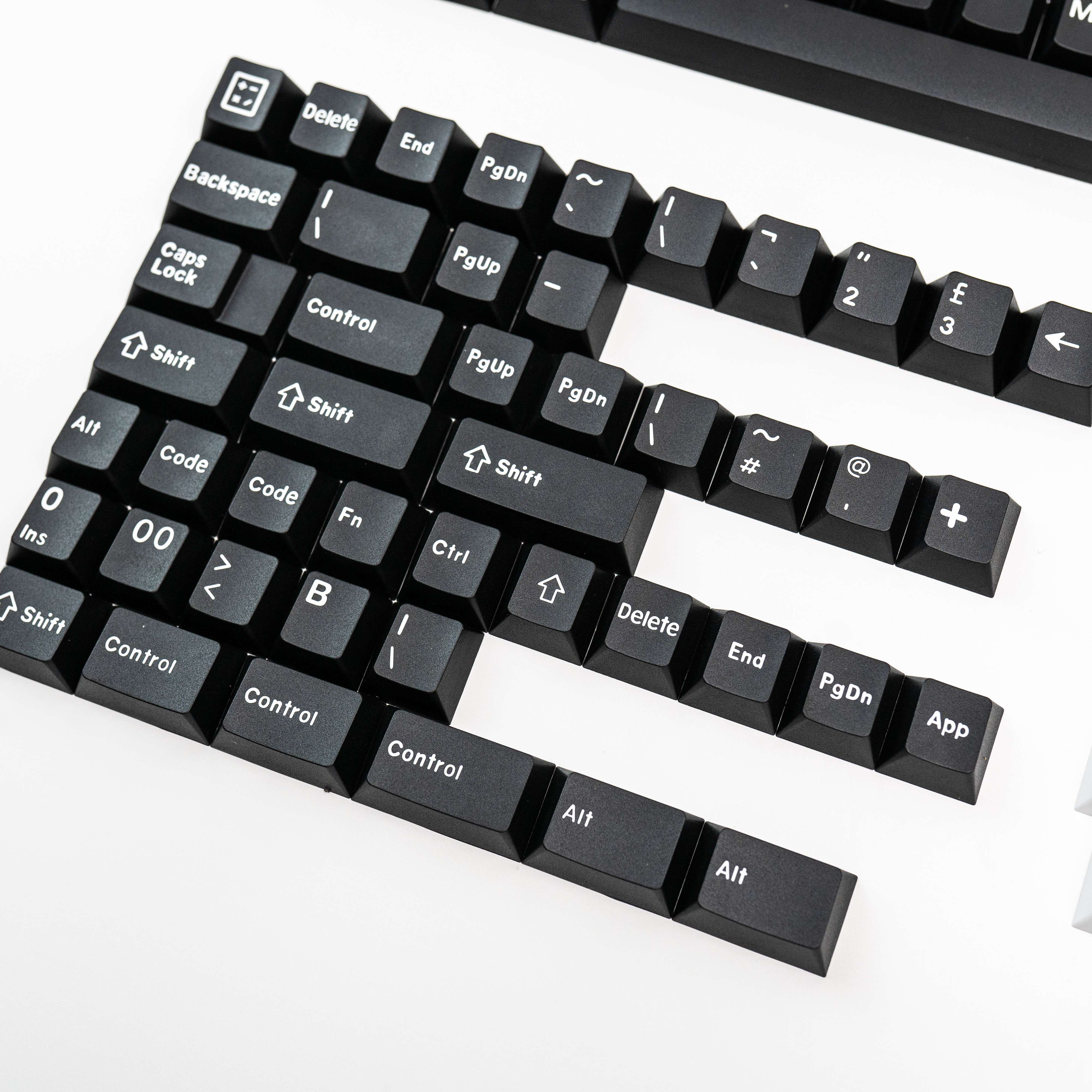 White on Black WoB PBT ABS Doubleshot Keycaps Keycap Set by Press Play - Image 7