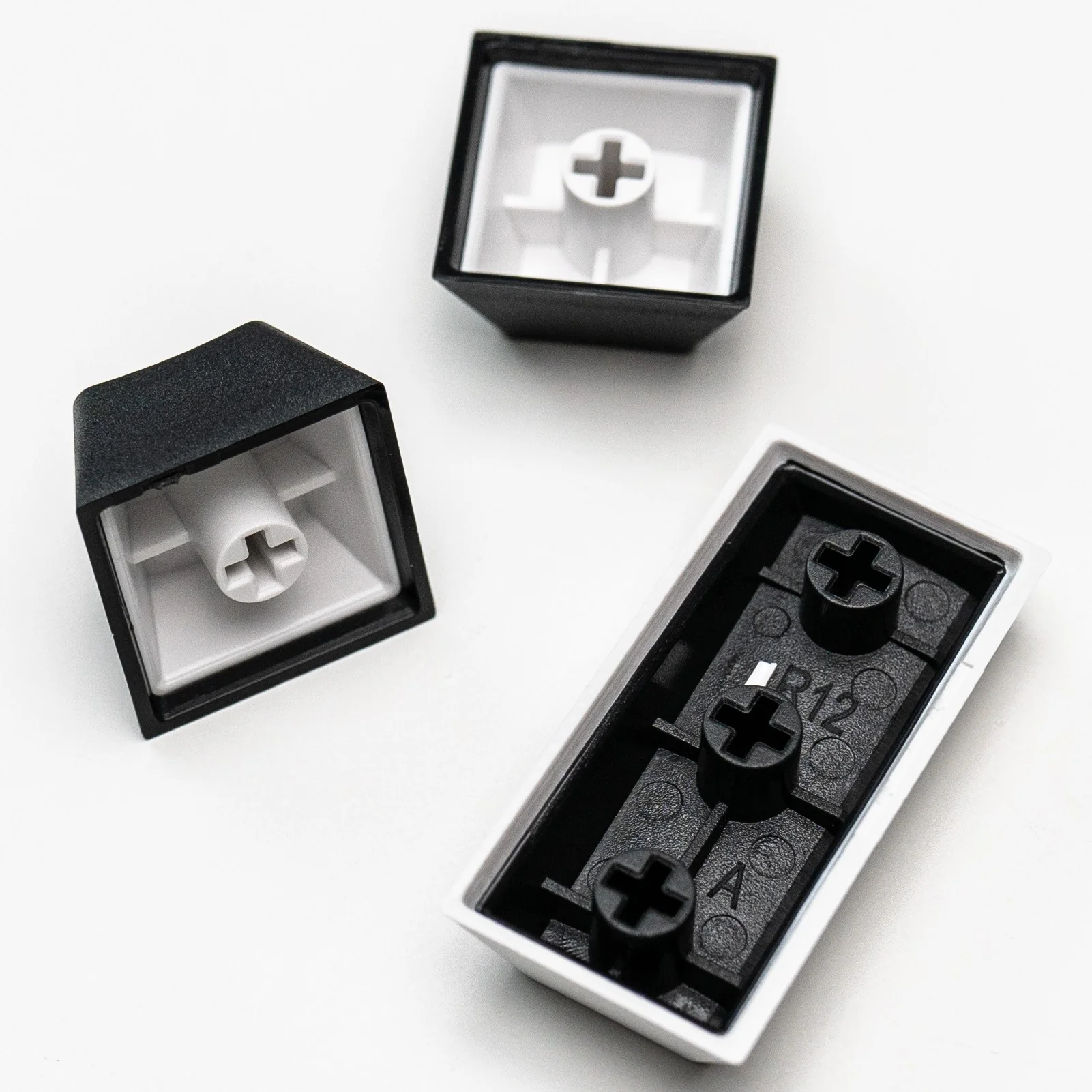 White on Black WoB PBT ABS Doubleshot Keycaps Keycap Set by Press Play - Image 8