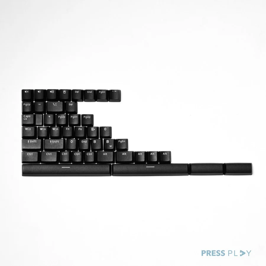 WoB White on Black PBT Doubleshot Keycaps Set by Press Play - Image 3